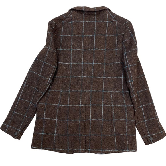 NWOT Rag & Bone Margot Windowpane Plaid Wool Blazer Brown Teal Size 6 - Picture 5 of 12